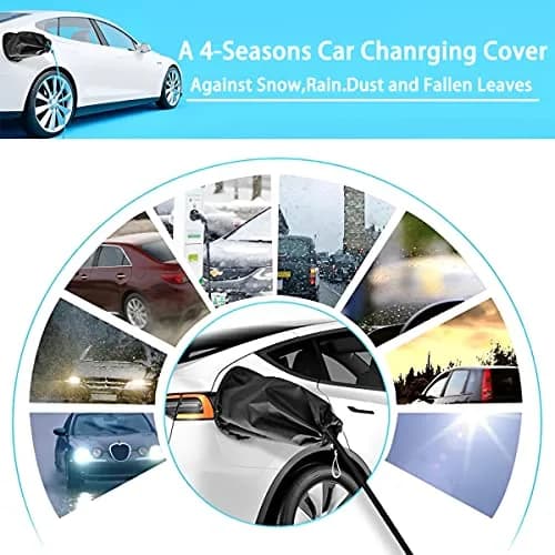 Moioee EV Charger Plug Port Cover Black | Waterproof Outdoor EV Charger Cover for Electric Cars thumbnail 6