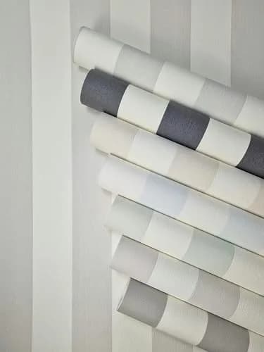WALLCOVER Non-Woven Wallpaper Blue Stripes 10.05 x 0.53 m | Modern Block Stripe Design thumbnail 5