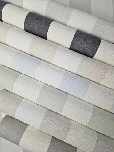 WALLCOVER Non-Woven Wallpaper Grey Stripes 10.05 x 0.53 m | Modern Block Stripe Design for Home & Office thumbnail 6