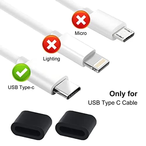 iKammo USB C Dust Caps 20 Pcs | Silicone Type C Port Protector for Android, MacBook, Pixel thumbnail 3