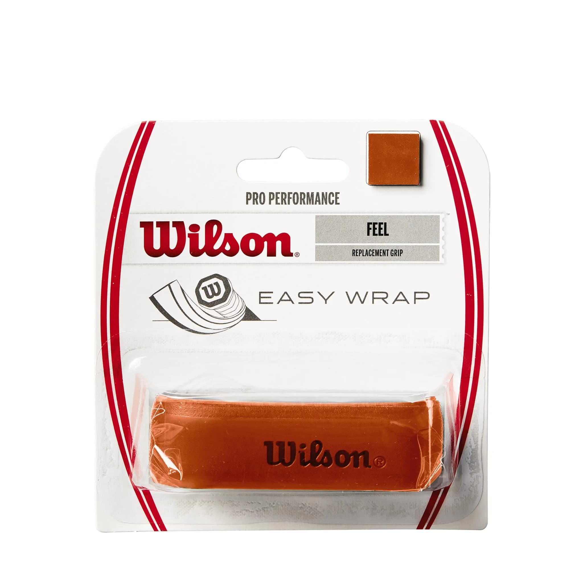 WILSON Pro Performance Replacement Tennis Grip - Brown | Soft, Tacky, Easy Wrap for Professional Feel - main product image