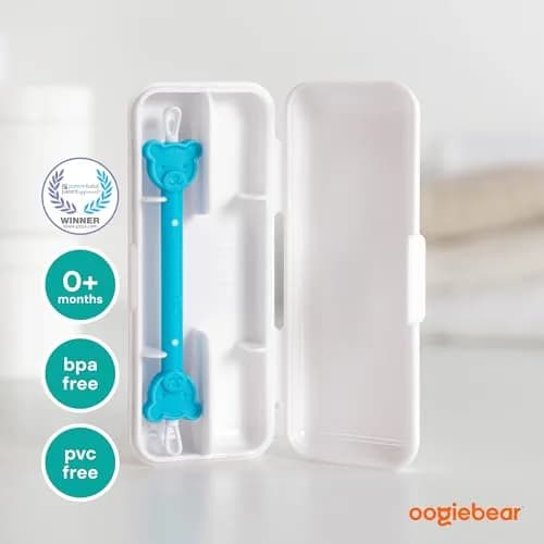 oogiebear Baby Nose & Ear Picker with Travel Case, 2 Pieces, Blue | Safe Dual-Ended Nasal Aspirator for Newborns & Toddlers thumbnail 4