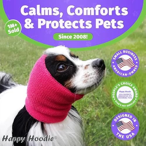 ZONI PETS Happy Hoodie The Original Dog & Cat Calming Band for Noise & Anxiety Relief | Stress & Noise Calmer (110 characters) thumbnail 2