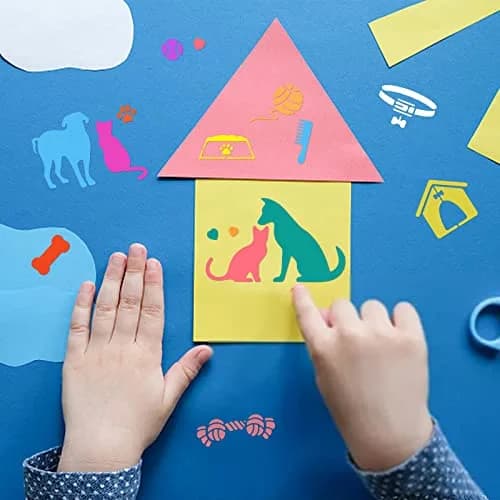 INFUNLY Cat and Dog Metal Stencils 15.6 cm (6.15") | Reusable Stainless Steel Templates for DIY Art Projects thumbnail 3