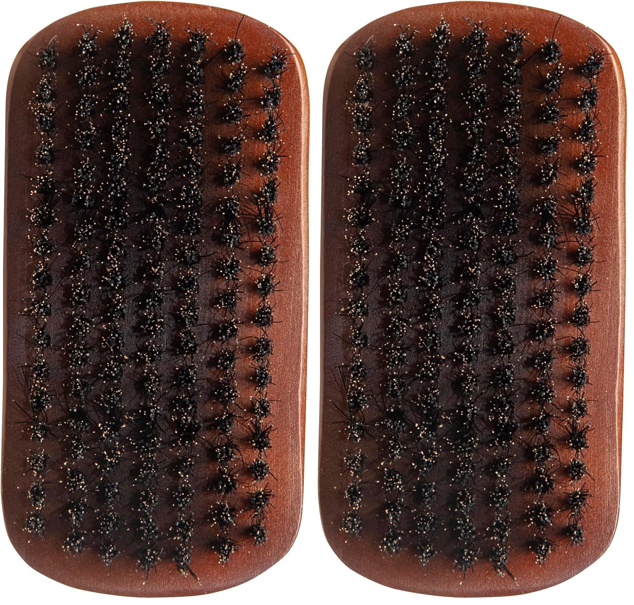 Diane Reinforced Boar Bristle Curved Military Wave Hair Brush (Pack of 2) | Medium Firmness for Thick Curly Hair - main product image