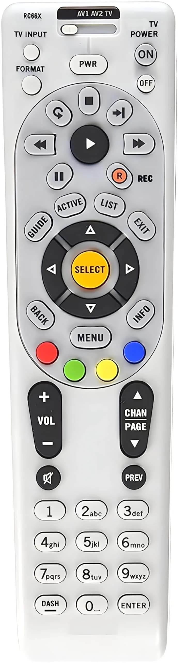 BUCK TAPE AS TOUGH AS A BUCK DirecTV RC66RX IR/RF Universal Remote Control | Programmable, Extended Range, Ergonomic Design - main product image