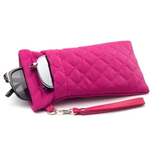 Face Shadow Double Glasses Case Soft Eyeglass Case for Women & Men | Holds Two Pairs thumbnail 1