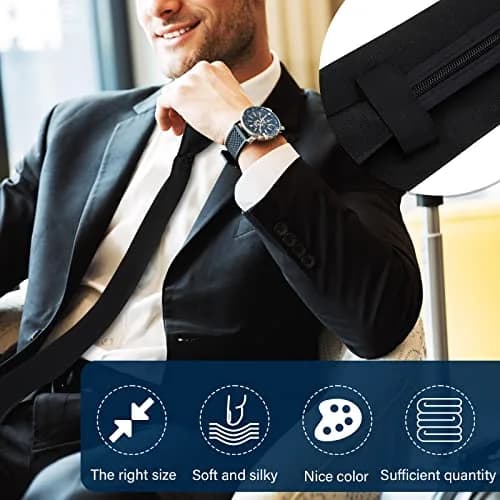 Unittype Classic 24 Pcs Zipper Pre-tied Neckties Assorted Colors | Adjustable & Stylish thumbnail 4