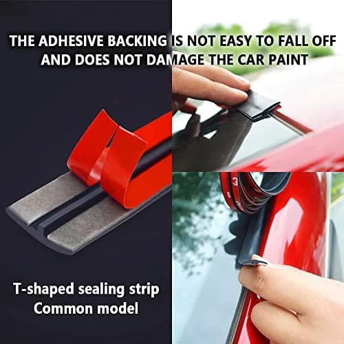 Turcee T-Car Weather Stripping Seal 5M (16.4ft) | Reduces Wind Noise & Dust Ingress thumbnail 5
