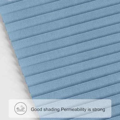 Jlong Cordless No-Drill Pleated Paper Window Shades 59"H x 23.6"W (150cm x 60cm) | Easy Stick-On Temporary Light Filtering thumbnail 3
