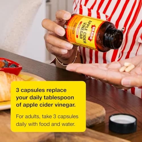 BRAGG Energy Apple Cider Vinegar Capsules 90ct | Vegan, Gluten-Free, B Vitamins for Energy thumbnail 6