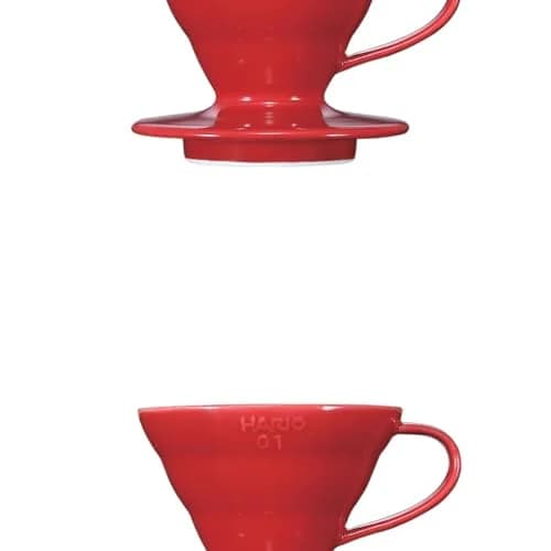 Hario V60 Ceramic Coffee Dripper Red 600ml (1-4 Cups) | Expert Pour-Over Coffee Brewer thumbnail 3