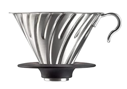 HARIO V60 Metal Coffee Dripper Size 02 (1-4 Cups) | Precision Pour-Over Brewing thumbnail 1
