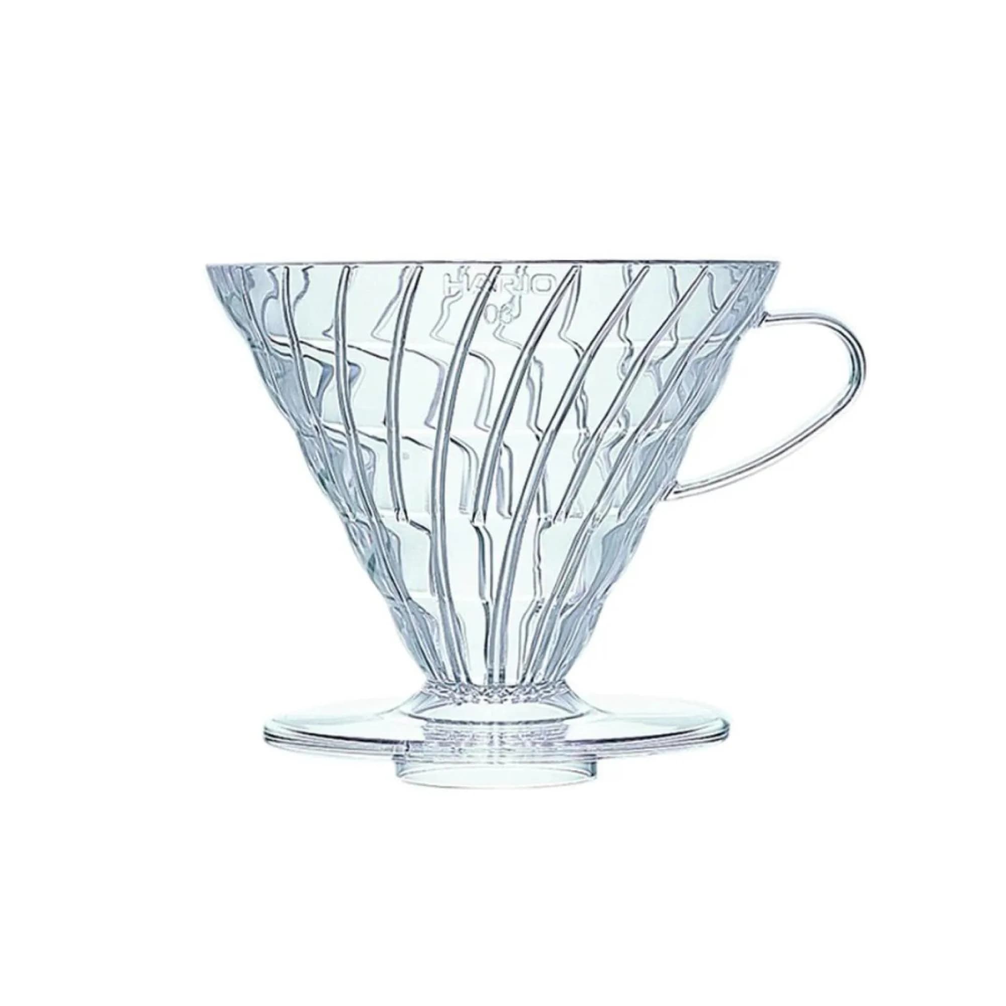 HARIO V60 Plastic Coffee Dripper Size 03 | Cone Pour-Over Brew for 1-6 Cups
