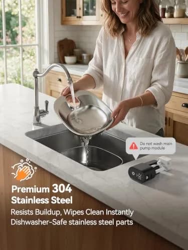 FEELNEEDY Wireless Cat Water Fountain Stainless Steel 4L | Battery Operated, Ultra Quiet, Sensor-Activated thumbnail 5