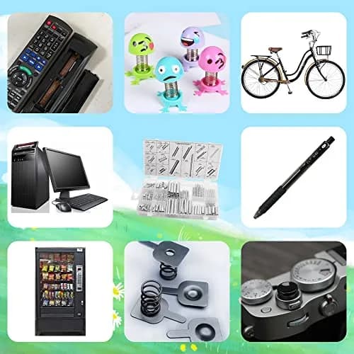 Dianrui 200PCS Spring Assortment Kit 20 Sizes Zinc Plated Steel Compression & Extension Springs | DIY Repair thumbnail 6