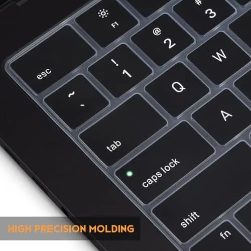CaseBuy Black Silicone Keyboard Cover for MacBook Air 13.6/15.3 inch M2-M5 Chip, MacBook Pro 14/16 inch M1-M5 Pro/Max | US Layout Protector thumbnail 3