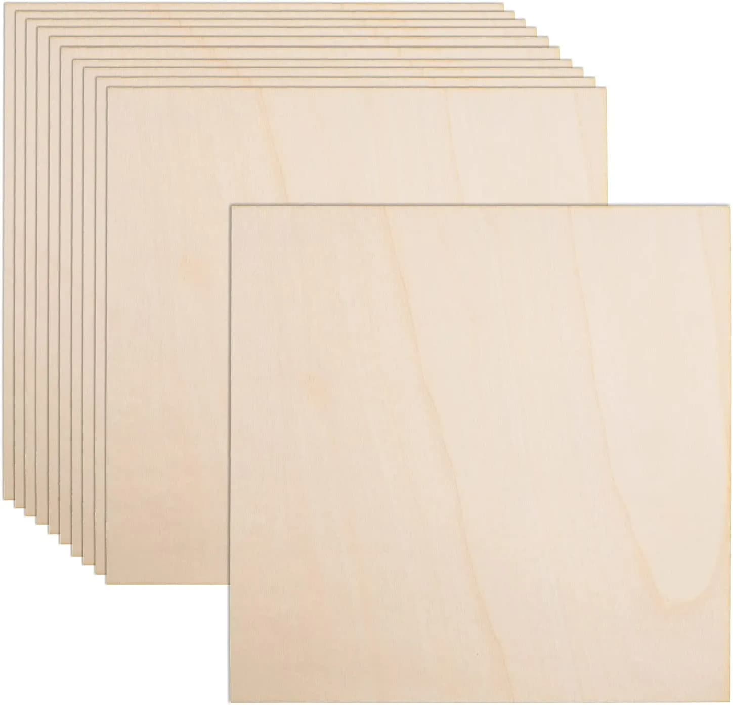 AWIZOM Basswood Sheets 16x16x3mm | Unfinished Craft Wood for Laser Cutting & Painting - main product image