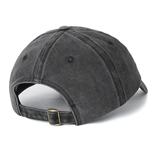 Aeonda Mom and Dad Hats Set of 2 Pcs Adjustable Washed Cotton 3D Embroidered Baseball Caps | Black Red thumbnail 9