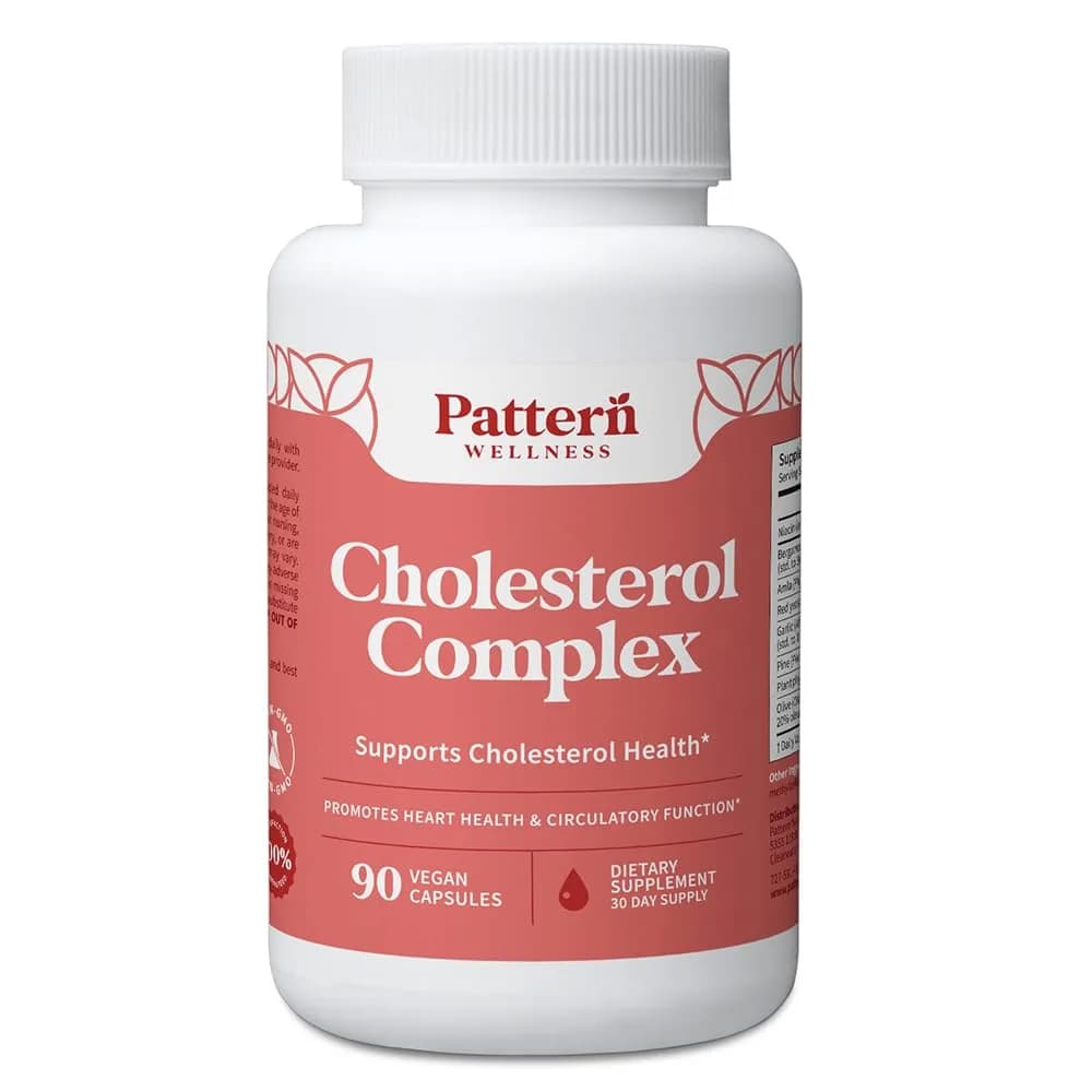Pattern Wellness Cholesterol Complex Supplement – 90 Vegan Capsules - main product image