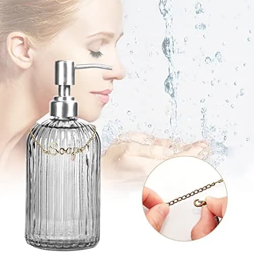 OLYCRAFT 8Pcs Soap and Lotion Dispenser Tags with Chains, Antique Bronze Alloy | Set of 4 Soap Labels & 4 Lotion Labels thumbnail 6