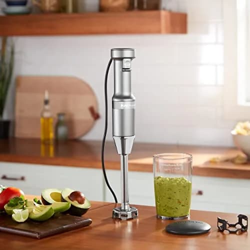 KitchenAid Variable Speed Corded Hand Blender KHBV53 180W 1L (0.3 Gal) Contour Silver | Blends Smoothies, Soups, Sauces thumbnail 4