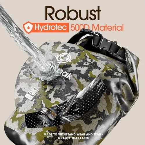 Earth Pak 30L Waterproof Dry Bag Backpack - Camo | Abrasion Resistant 500D PVC for Boating, Kayaking, Beach Days thumbnail 4