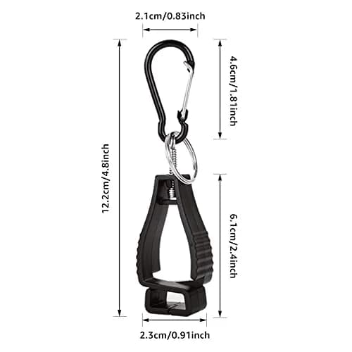 FVIEXE 20PCS Glove Clips Black | Secure Work Gloves, Keys, Hats, Towels thumbnail 2