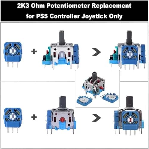 Ikpek 2K3 Ohm Potentiometer Replacement Kit for Dualsense PS5 Controller, 20pcs | Fixes Stick Drift thumbnail 3