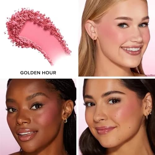 Too Faced Cloud Crush Blurring Blush | Velvety Powder Blush for Cheeks with High-Pigment Formula | 93% Naturally Derived Ingredients, Vegan & Cruelty-Free, Golden Hour, 0.17 Ounce thumbnail 2