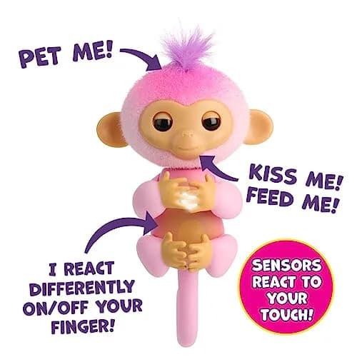 Fingerlings Baby Monkey Harmony Pink | Interactive Toy with 70+ Sounds & Reactions thumbnail 5