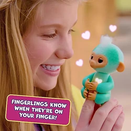 Fingerlings Baby Monkey Harmony Pink | Interactive Toy with 70+ Sounds & Reactions thumbnail 2