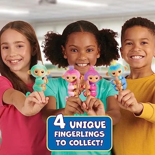 Fingerlings Baby Monkey Ava Teal | Interactive 70+ Sounds & Reactions for Kids 5+ thumbnail 6