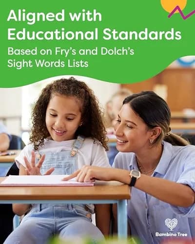 THE BAMBINO TREE Sight Words Flash Cards - Kindergarten to 4th Grade | 300 Jumbo-Size Cards for Early Literacy thumbnail 7