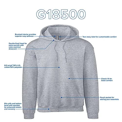 Gildan Fleece Hoodie Sweatshirt Small | Classic Comfort & Durability thumbnail 5