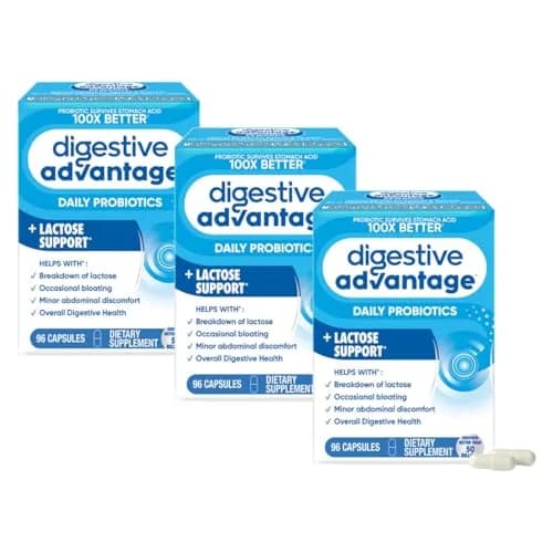 Digestive Advantage Probiotics + Lactase Digestive Enzymes 96ct | Supports Gut & Immunity thumbnail 1