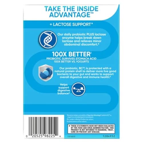 Digestive Advantage Probiotics + Lactase Digestive Enzymes 96ct | Supports Gut & Immunity thumbnail 3
