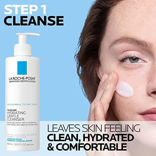 La Roche-Posay Toleriane Gentle Skin Care Set, Hydrating Cleanser & Double Repair Moisturizer | 200ml (7.44 Fl Oz) thumbnail 2