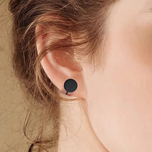 FLYUN Keloid Pressure Earrings 12MM Stainless Steel Non-Pierced Ear Cuff | Lightweight, Hypoallergenic, Daily Wear thumbnail 7