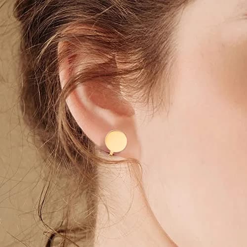 FLYUN Keloid Pressure Earrings 12MM Stainless Steel Non-Pierced Ear Cuff | Lightweight, Hypoallergenic, Daily Wear thumbnail 3