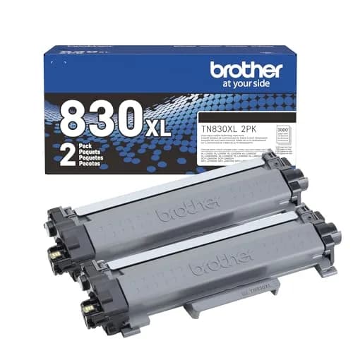 Brother Genuine TN830XL 2PK Black High Yield Toner Cartridge 2-Pack | Prints up to 6,000 Pages Total thumbnail 1