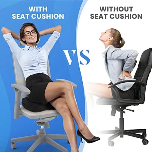 TushGuard Black Memory Foam Seat Cushion XL | Ergonomic U-Shape for Sciatica & Tailbone Pain Relief thumbnail 4