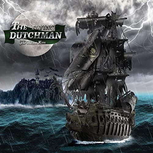 Piececool Flying Dutchman Pirate Ship 3D Metal Puzzle Model Kit 43.1cm (16.97in) | Challenging DIY Craft for Adults & Teens thumbnail 5