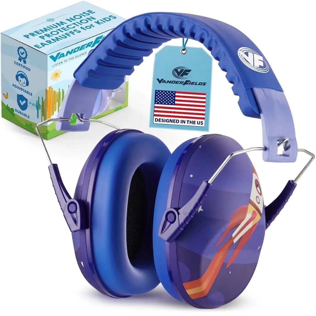 Vanderfields Kids Noise Canceling Headphones - 31 dB | Ear Protection for Kids 3-12 - main product image