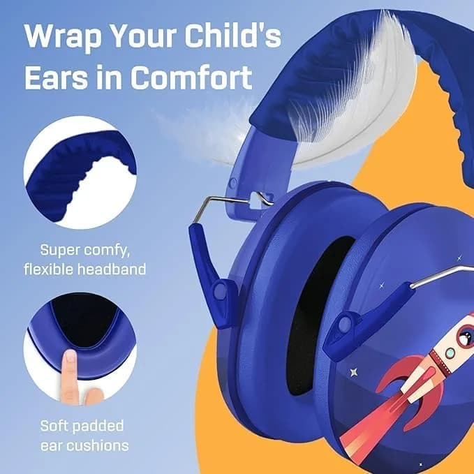 Vanderfields Kids Noise Canceling Headphones - 31 dB | Ear Protection for Kids 3-12 thumbnail 6