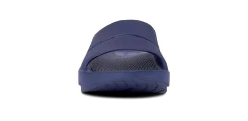 OOFOS Unisex OOahh Sport Recovery Slide Sandals Navy Blue 25cm (9.8in) | Post-Run Comfort thumbnail 5
