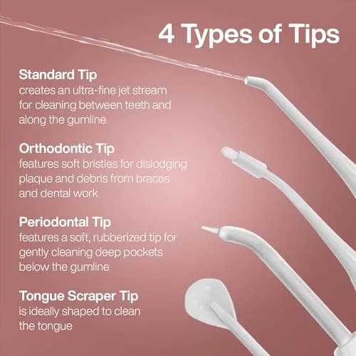 AquaSonic Water Flosser Cordless Rechargeable Oral Irrigator with 5 Jet Tips & Travel Bag | Waterproof Deep Cleaning for Teeth & Gums thumbnail 7