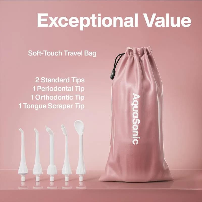 AquaSonic Water Flosser Cordless Rechargeable Oral Irrigator with 5 Jet Tips & Travel Bag | Waterproof Deep Cleaning for Teeth & Gums thumbnail 4