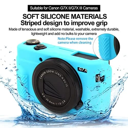Easy Hood Blue Silicone Camera Case for Canon PowerShot G7X Mark II | Protective Cover thumbnail 2