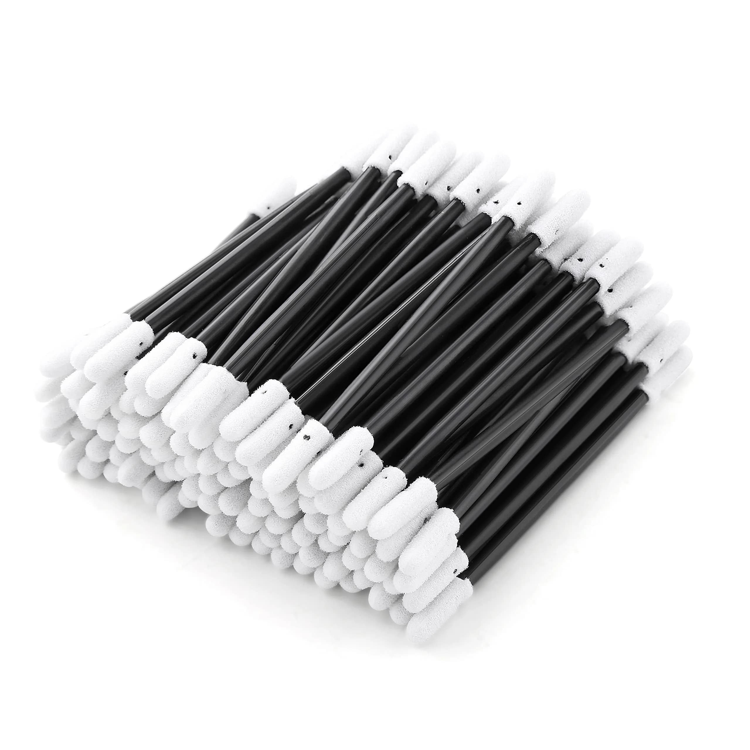 AAwipes 3" Foam Cleaning Swabs Double Ended with Round Heads 100pcs | Micro-precision, Absorptive, Solvent-Resistant — Black